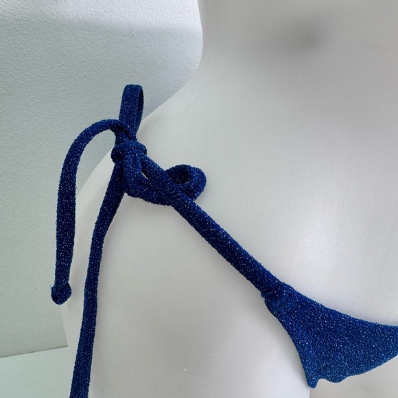 Victoria's Secret Sparkling Blue Bikini 2 pc set Sz 36D / Small NWT - Picture 4 of 12